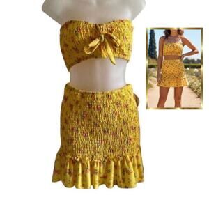 X-Large new 2 piece skirt and crop top set